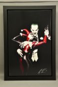 ALEX ROSS (AMERICAN CONTEMPORARY) 'TANGO WITH EVIL' the Clown Prince and Harley Quinn, signed