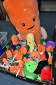 A BOX AND LOOSE ALDI KEVIN THE CARROT SOFT TOYS, from the Aldi Christmas adverts, to include a large
