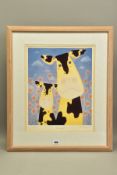 MACKENZIE THORPE (BRITISH 1956) 'DAISYS' A SIGNED LIMITED EDITION PRINT OF COWS, 619/750 no