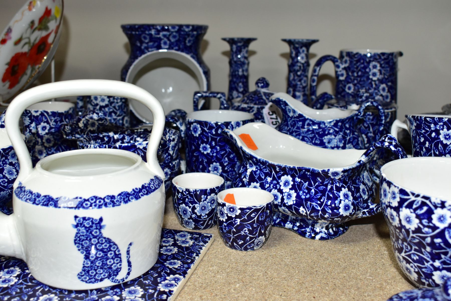 FORTY THREE PIECES OF BURLEIGH CALICO TEA, DINNER AND KITCHEN WARES, comprising a Calico Cat - Image 10 of 14