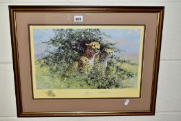 DAVID SHEPHERD (BRITISH 1930-2017) 'CHEETAH', a signed limited edition print of a pair of