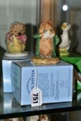 THREE BOXED JOHN BESWICK BEATRIX POTTER FIGURES, all BP-11a, comprising The Head Gardener P4236, Mrs