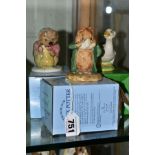 THREE BOXED JOHN BESWICK BEATRIX POTTER FIGURES, all BP-11a, comprising The Head Gardener P4236, Mrs