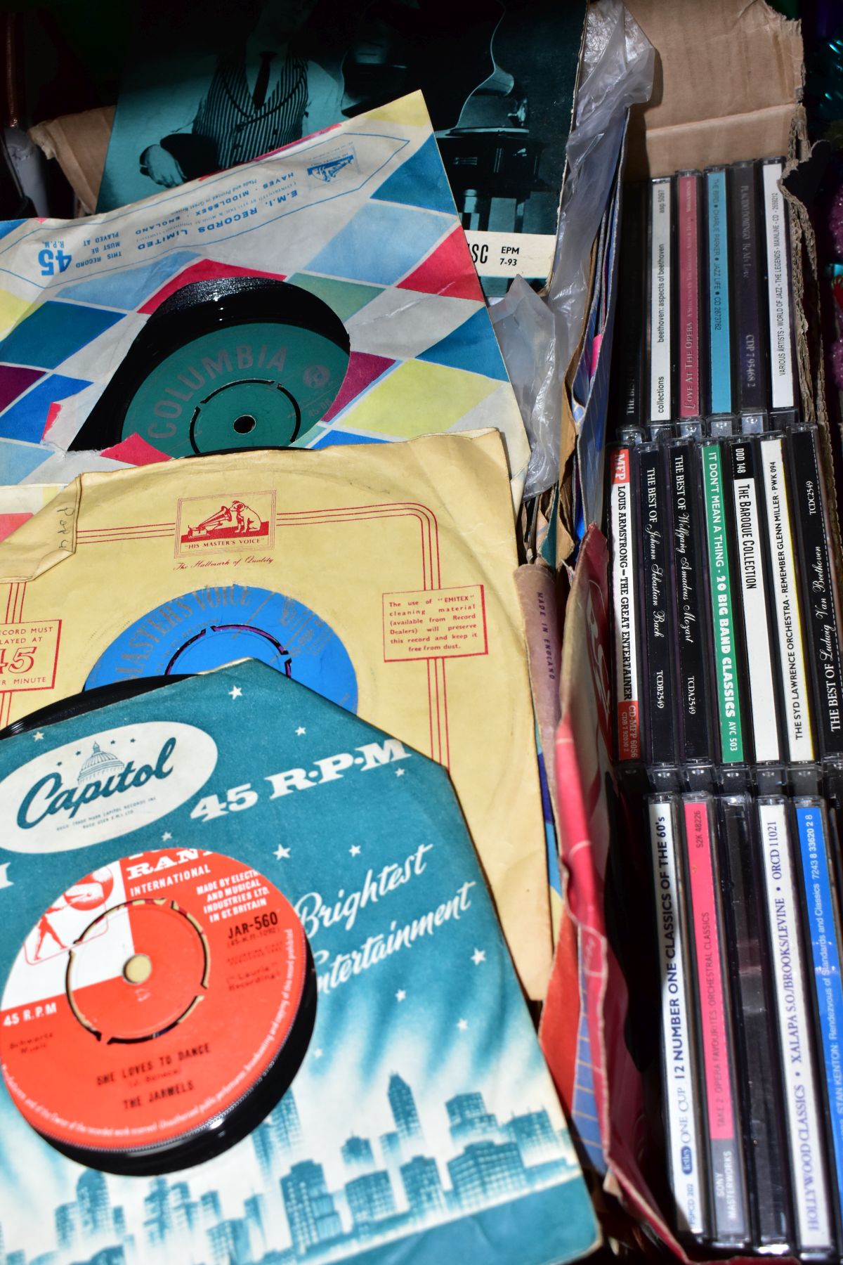 TWO BOXES OF LPS, 45S, 78S AND CDS, to include approximately one hundred and fifty 45s, eighteen CDs - Image 2 of 3