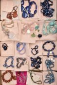 A SELECTION OF LOLA ROSE JEWELLERY, to include eight semi-precious gemstone beaded necklaces, eleven