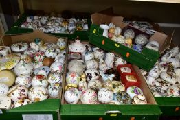 SIX BOXES OF CERAMIC POMANDERS, ETC, majority of spherical form, over 160 in total, assorted