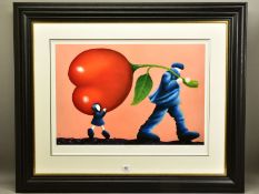 MACKENZIE THORPE (BRITISH 1956) 'HELPING DAD', a signed limited edition print 55/195, no