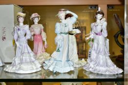 A GROUP OF SIX COALPORT 'GOLDEN AGE' LIMITED EDITION FIGURINES, comprising 'Eugenie, First Night