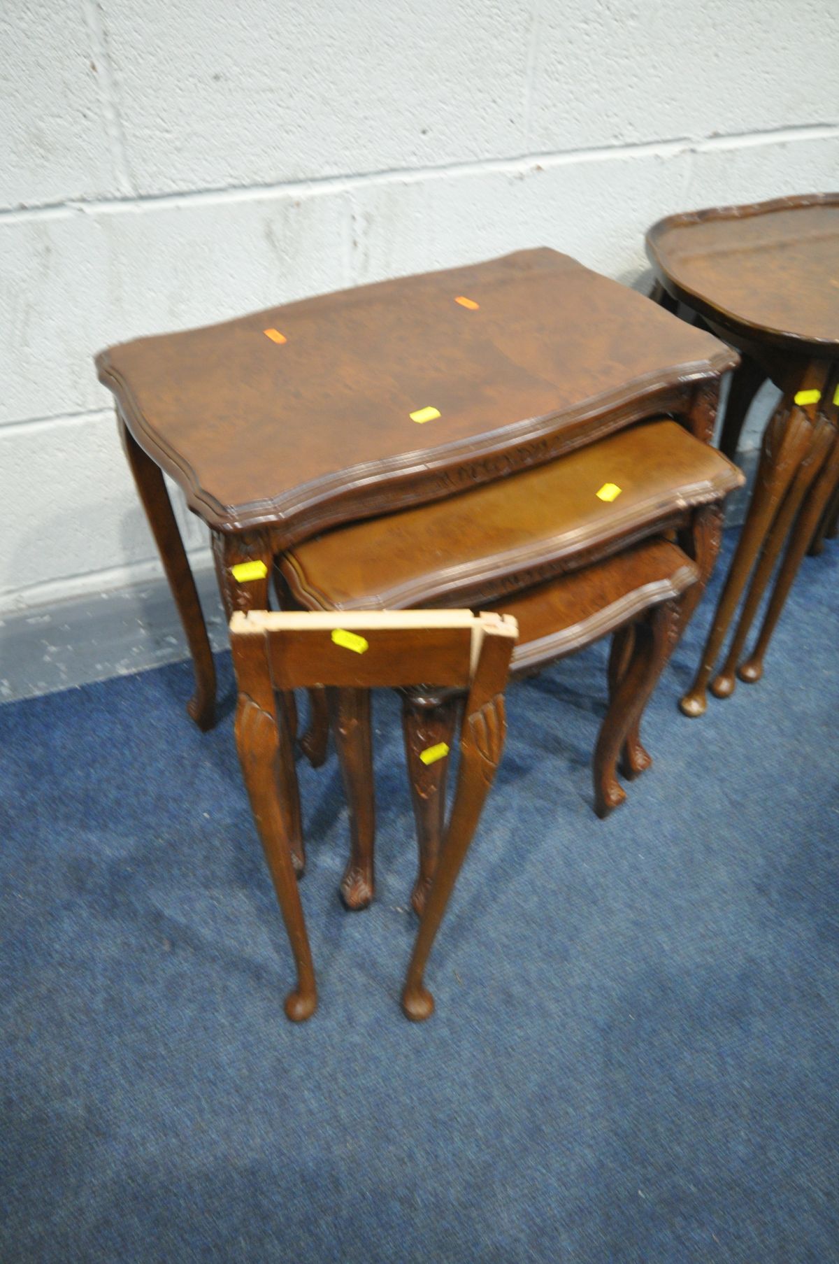 A COLLECTION OF OCCSSSIONAL FURNITURE to include a marble top oval occasional table with bergère - Image 4 of 4