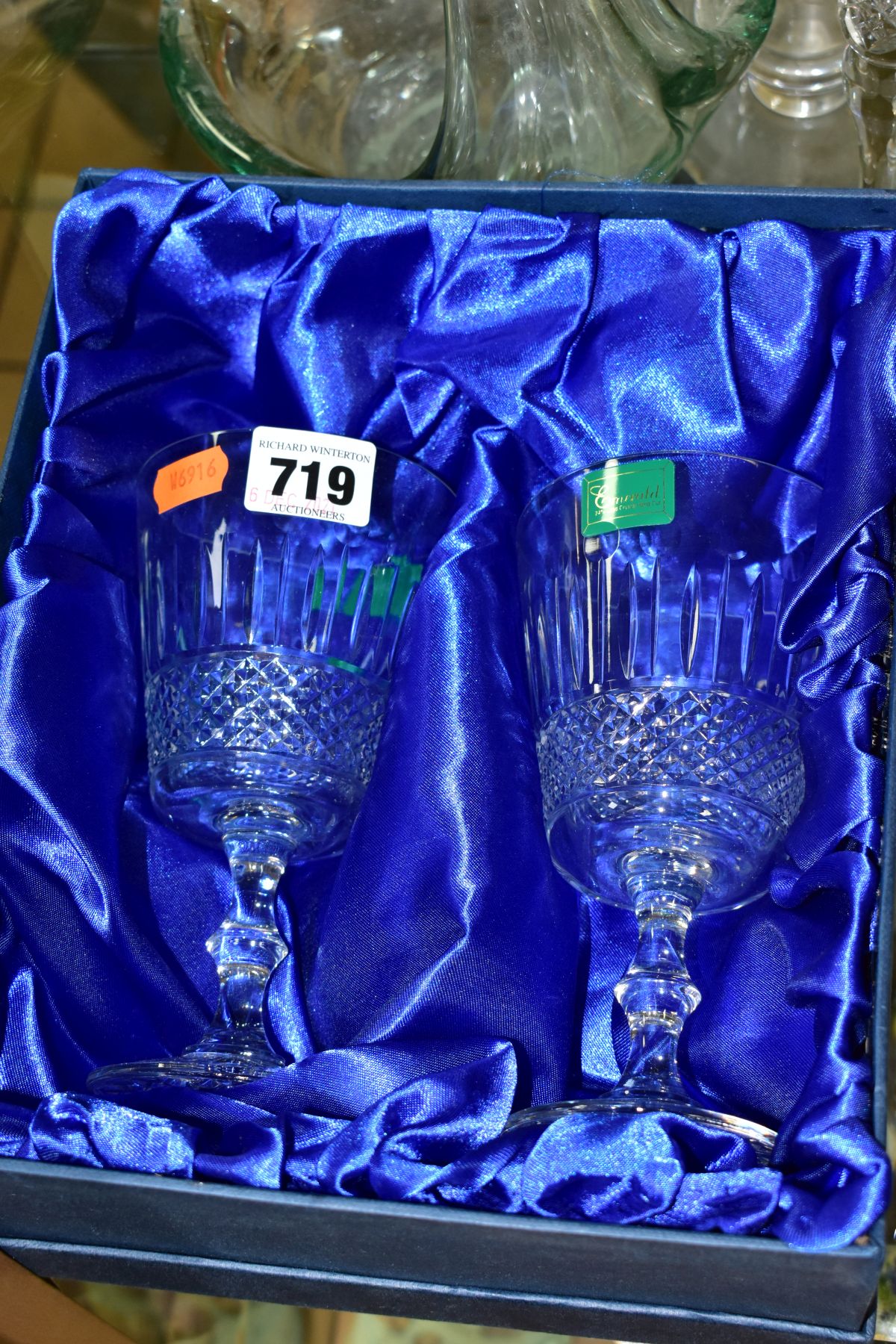 A QUANTITY OF CUT, MOULDED AND BLOWN GLASSWARE, including a set of six Edinburgh Crystal tumblers, a - Image 4 of 16