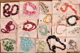 A SELECTION OF LOLA ROSE JEWELLERY, to include eight semi-precious gemstone beaded necklaces, also