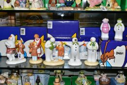 SEVEN BOXED COALPORT SNOWMAN CHARACTER FIGURES ETC, comprising Highland Fling, Hug For Mum, Hush!