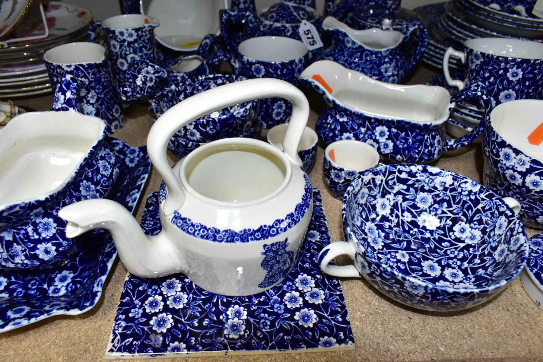 FORTY THREE PIECES OF BURLEIGH CALICO TEA, DINNER AND KITCHEN WARES, comprising a Calico Cat - Image 5 of 14