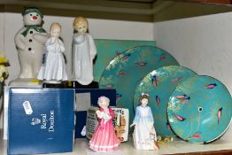 FIVE ROYAL DOULTON FIGURINES AND OTHER CERAMIC ITEMS, comprising a Royal Doulton My First Figurine