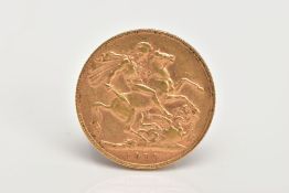 AN EARLY 20TH CENTURY FULL SOVEREIGN, depiciting Edward VII and George and the dragon to the