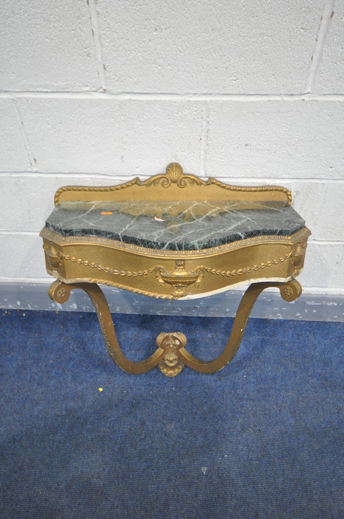 A FRENCH STYLE GILTWOOD WALL MIRROR, with acanthus leaves, flower heads below a still life surmount, - Image 7 of 8