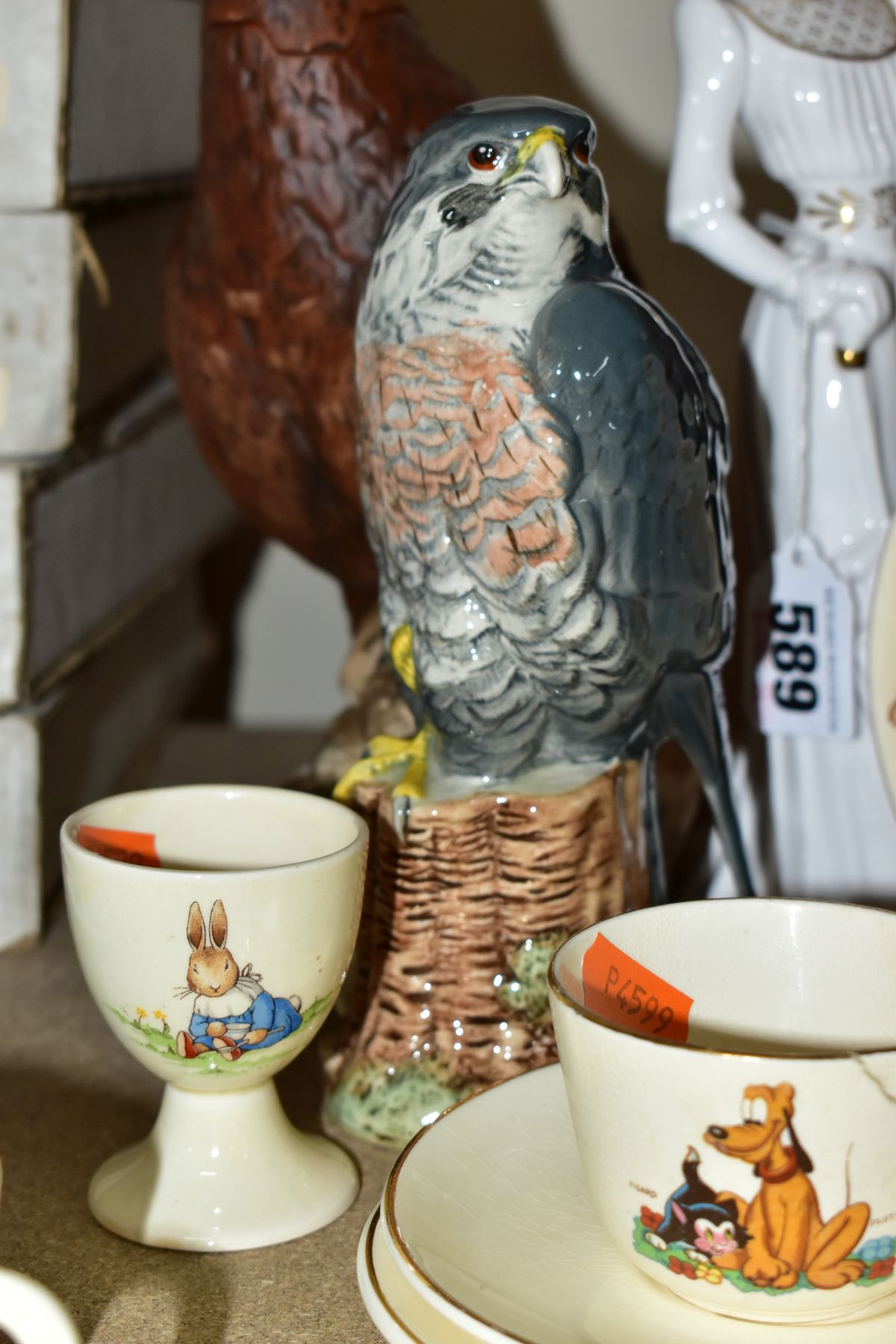 A GROUP OF CERAMIC WARES, comprising a Beswick Walt Disney children's part tea set of cream jug, - Image 8 of 12