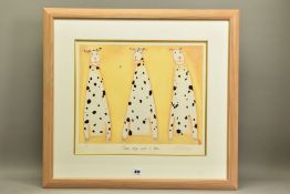 MACKENZIE THORPE (BRITISH 1956) 'THREE DOGS AND A BEE', a signed limited edition print 41/750 no