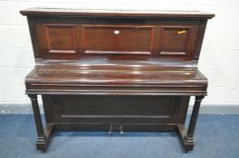 A ROGERS OF LONDON UPRIGHT OVERSTRUNG PIANO, length 153cm x depth 63cm x height 126cm