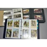 THEMATIC POSTCARDS, a collection of approximately 275 postcards in three albums, album one
