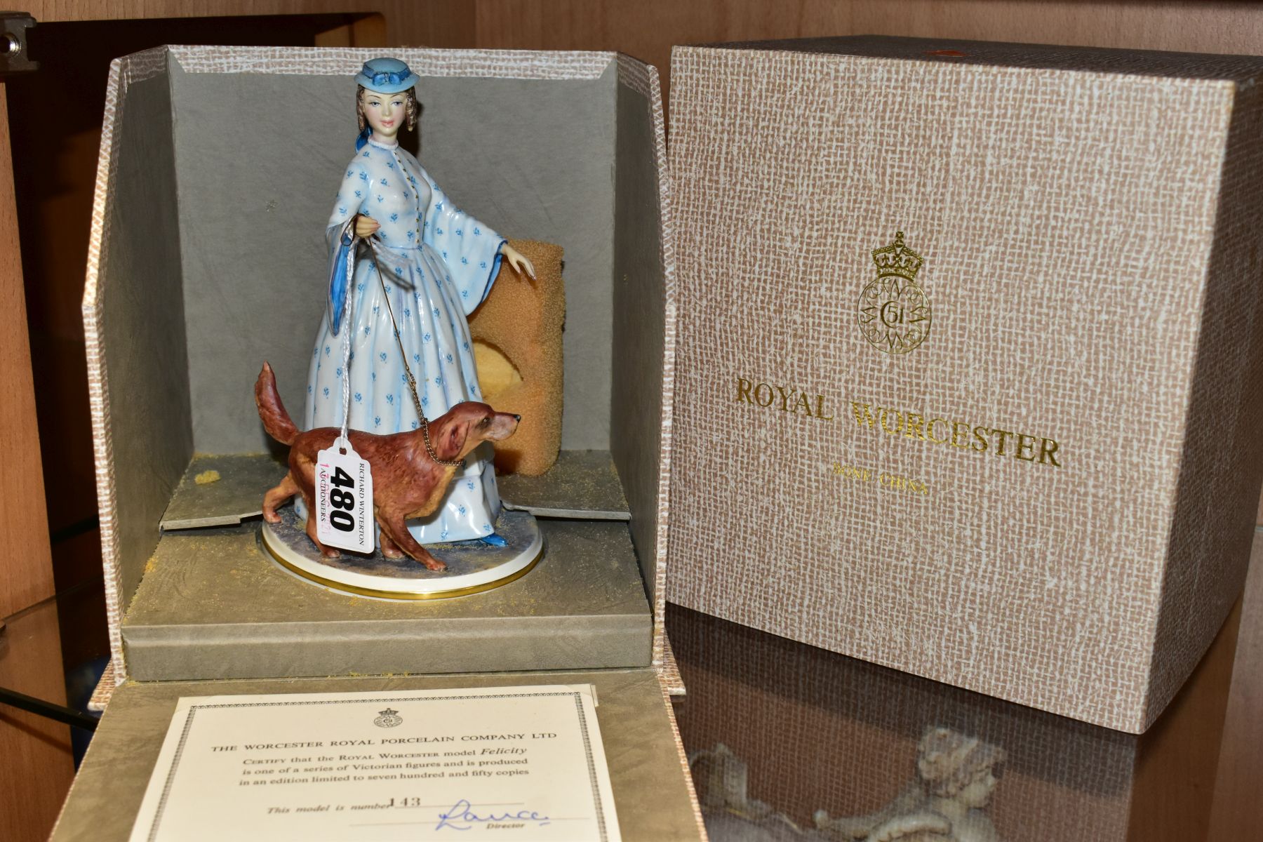 A BOXED ROYAL WORCESTER LIMITED EDITION FIGURE 'FELICITY' FROM THE VICTORIAN SERIES, no.143 of