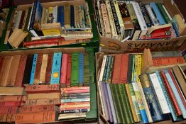 BOOKS, approximately 135 titles in four boxes containing a miscellaneous collection of fact and