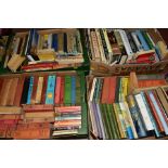 BOOKS, approximately 135 titles in four boxes containing a miscellaneous collection of fact and