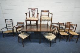 ELEVEN VARIOUS PERIOD CHAIRS of various ages, styles and woods, and a Georgian mahogany gate leg