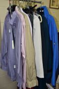 LADIES AND GENTS CLOTHING TO INCLUDE SHIRTS, TROUSERS AND COATS ETC, comprising four Polo by Ralph