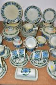 A SEVENTY FOUR PIECE MIDWINTER STONEHENGE CAPRICE DINNER SERVICE, comprising two tureens, nine cups,