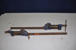 TWO RECORD 135 SASH CRAMPS 67cm entire length (condition: some surface rust but working)