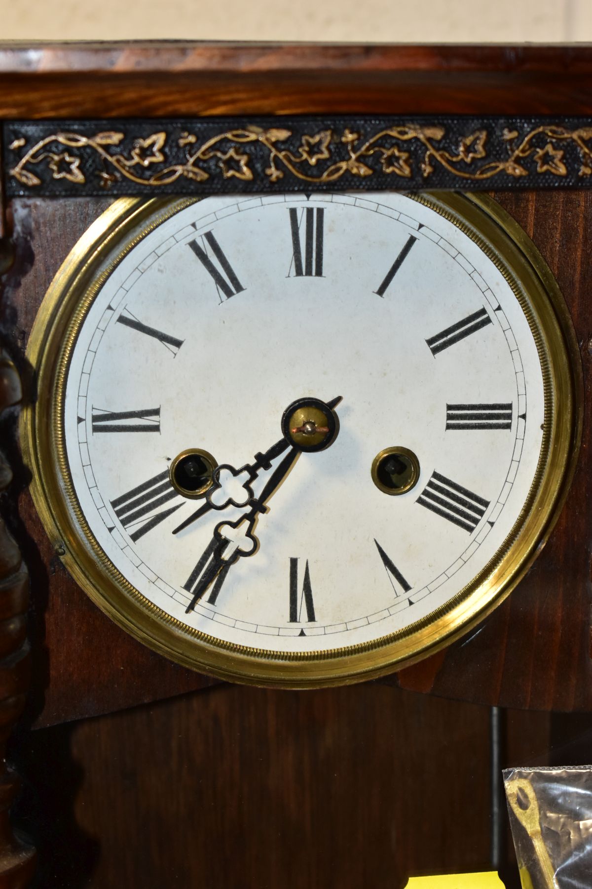 TWO EARLY 20TH CENTURY MANTLE CLOCKS, one marked The United Clock Co Limited Birmingham, with Arabic - Image 10 of 15