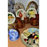 A GROUP OF CERAMIC PLATES, ELLGREAVE TIKO COFFEE SET ETC, to include a fifteen piece Ellgreave