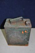 A VINTAGE ESSO FUEL CAN with a Pratts brass cap (some surface rust but no holes)