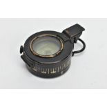 A MILITARY COMPASS, black compass, stamped T.G.C2 Ltd London number 234303, dated 1943 MK III