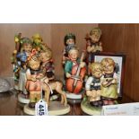 SEVEN HUMMEL FIGURES AND THREE RELATED ITEMS, the figures include 'Friends', 'The Smart Little