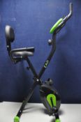 A ZAAP MAGNETIC X-BIKE zaap exercise bike with back rest and stability handles in used condition