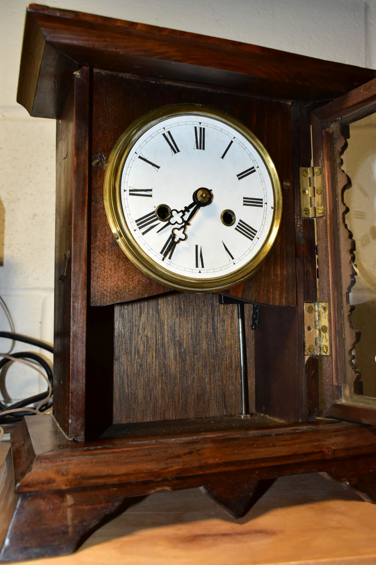 TWO EARLY 20TH CENTURY MANTLE CLOCKS, one marked The United Clock Co Limited Birmingham, with Arabic - Image 11 of 15