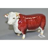 A BESWICK FIRST VERSION HEREFORD BULL 'CH. OF CHAMPIONS' MODEL NO.1363A (Condition report: small