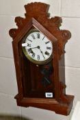THREE MID TO LATE 20TH CENTURY WALL CLOCKS, COMPRISING, an Ansonia chiming wall clock, runs and
