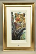 ROLF HARRIS (AUSTRALIA 1930) 'ALERT FOR PREY' a limited edition print of a Leopard 65/195, signed to