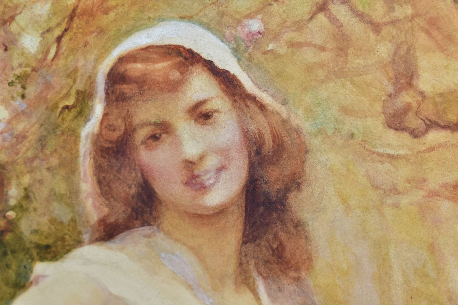 WALTER HERBERT ALLCOTT (1880-1951) 'SPRING, STUDY FOR PICTURE', a three-quarter length portrait of a - Image 4 of 8