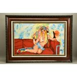 TODD WHITE (AMERICAN 1969) 'MALIBU' an illustrative portrait of a female figure, signed limited