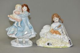 TWO ROYAL WORCESTER LIMITED EDITION FIGURES, comprising 'Love' inspired by the work of the NSPCC,