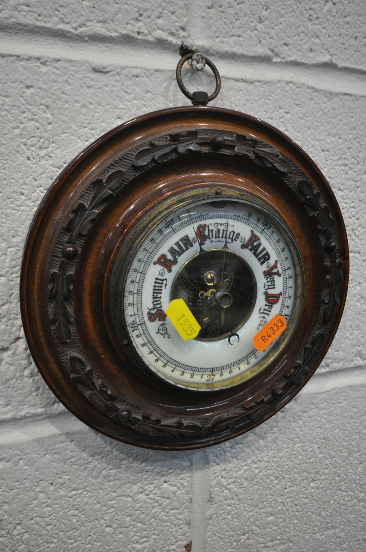 A ROSEWOOD CISTERN STICK BAROMETER, signed Negretti & Zambra of London, height 92cm (condition:-chip - Image 5 of 5