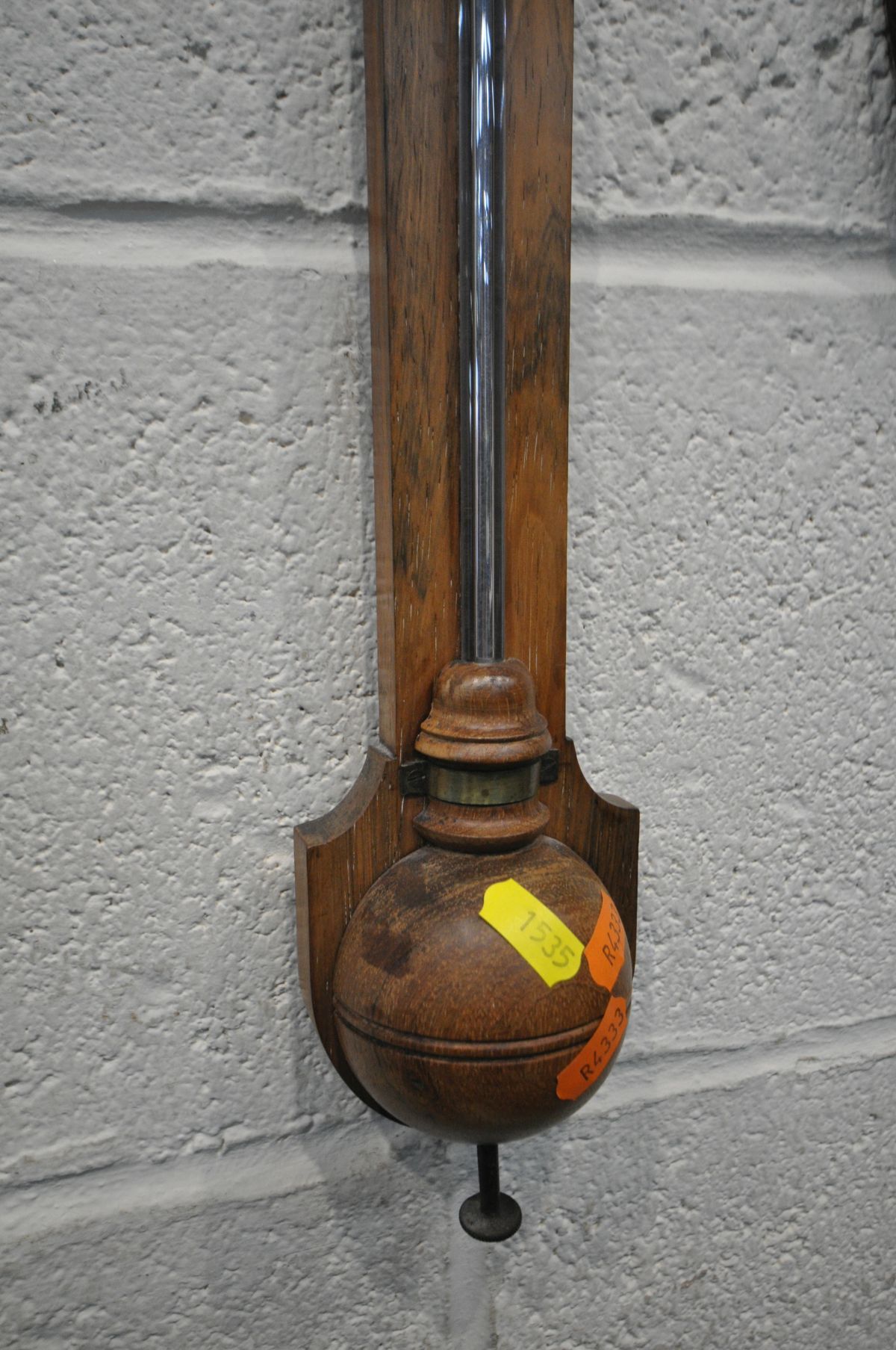 A ROSEWOOD CISTERN STICK BAROMETER, signed Negretti & Zambra of London, height 92cm (condition:-chip - Image 4 of 5