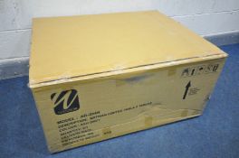 A NEW AND BOXED WINSOR ARTISAN MODEL AR-204N TRIANGULAR NEST OF TWO TABLES, in ash grey,
