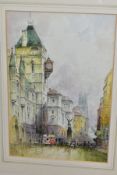 FEATHERSTONE ROBSON (1880-1936) 'THE ROYAL COURTS OF JUSTICE' , a London street scene, signed bottom