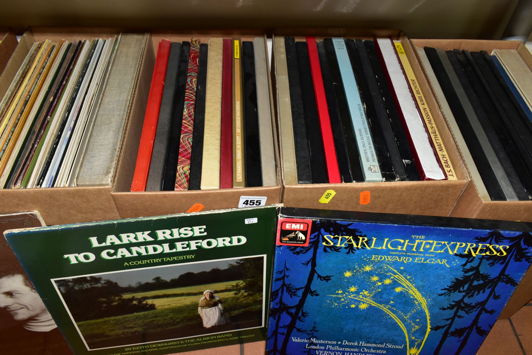 SEVEN BOXES OF LP RECORDS, approximately 150+, to include composers Bach, Beethoven, Britten, Mozart - Image 3 of 3