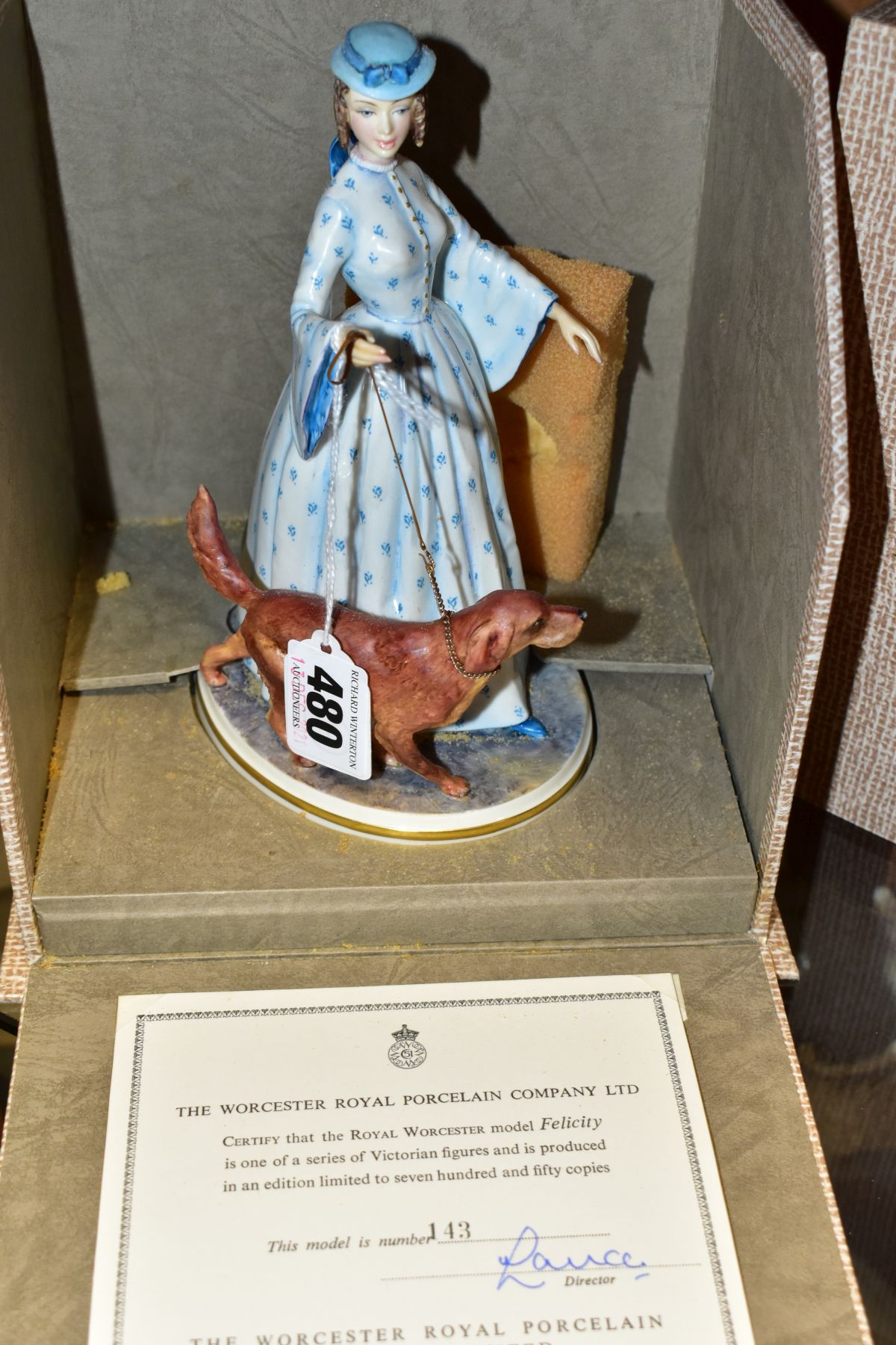 A BOXED ROYAL WORCESTER LIMITED EDITION FIGURE 'FELICITY' FROM THE VICTORIAN SERIES, no.143 of - Image 2 of 4